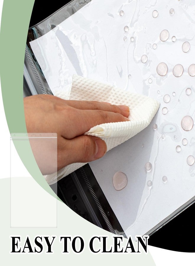 Sinload 20 Pcs Heavy Duty Sheet Protectors 8.5 x 11 Inch Job Ticket Holder Waterproof Resealable Zip Page Wall Sign Holder Clear Dry Erase Document Sleeve Magazine Protector Vertical(13.2 x 8.75 Inch) - Image 4